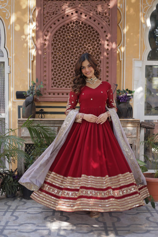 EXCLUSIVE DESIGNER GOWN WITH DUPATTA – ELEGANCE REDEFINED