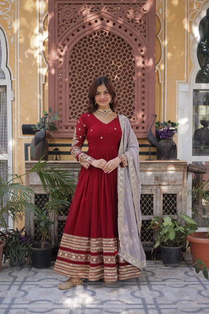 EXCLUSIVE DESIGNER GOWN WITH DUPATTA – ELEGANCE REDEFINED
