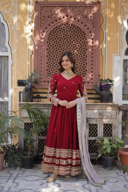 EXCLUSIVE DESIGNER GOWN WITH DUPATTA – ELEGANCE REDEFINED