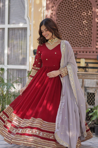 EXCLUSIVE DESIGNER GOWN WITH DUPATTA – ELEGANCE REDEFINED