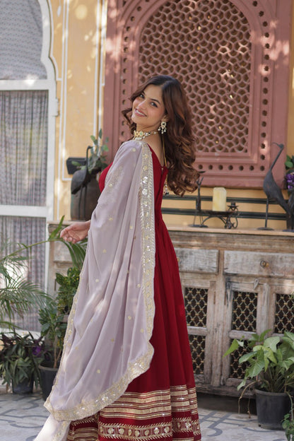 EXCLUSIVE DESIGNER GOWN WITH DUPATTA – ELEGANCE REDEFINED