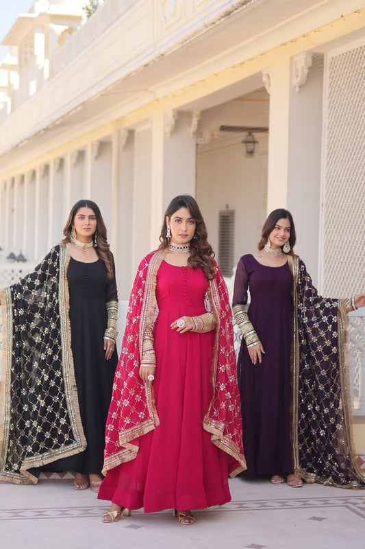 PREMIUM DESIGNER READYMADE GOWN WITH DUPATTA