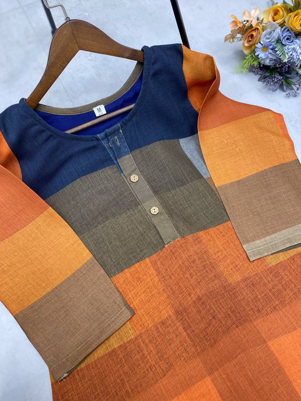 TRENDING SUMMER SPECIAL LINEN KURTI WITH COMFY PANTS