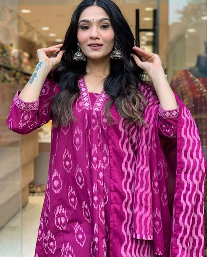 NEW LAUNCH – PURE COTTON EMBROIDERY WORK SUIT SET