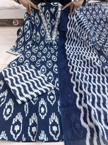 NEW LAUNCH – PURE COTTON EMBROIDERY WORK SUIT SET