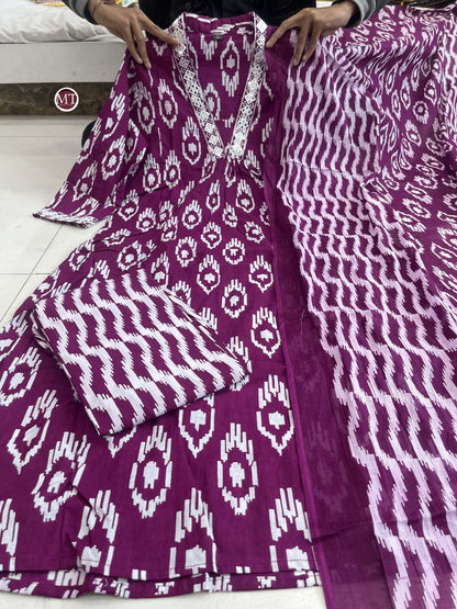 NEW LAUNCH – PURE COTTON EMBROIDERY WORK SUIT SET