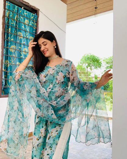 LUXURIOUS CHANDERI COTTON KURTA SUIT SET