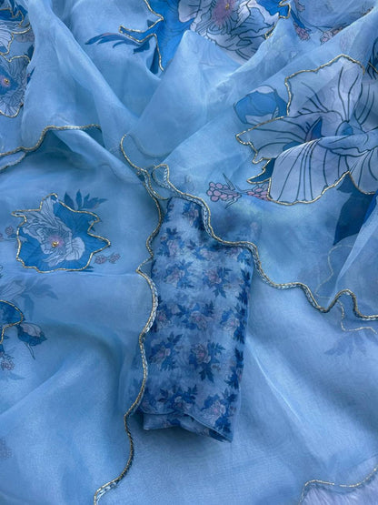 EXCLUSIVE LUXURY LAUNCH – PREMIUM HANDWORK ORGANZA SAREE