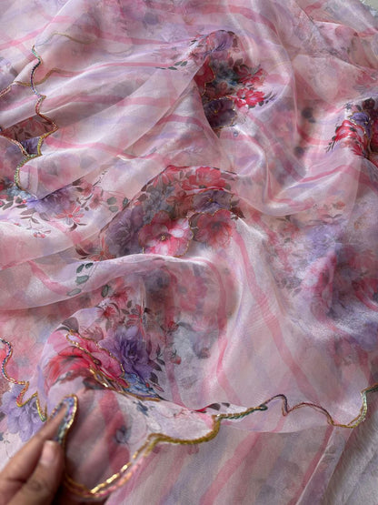 EXCLUSIVE LAUNCH – PREMIUM HANDWORK ORGANZA SAREE
