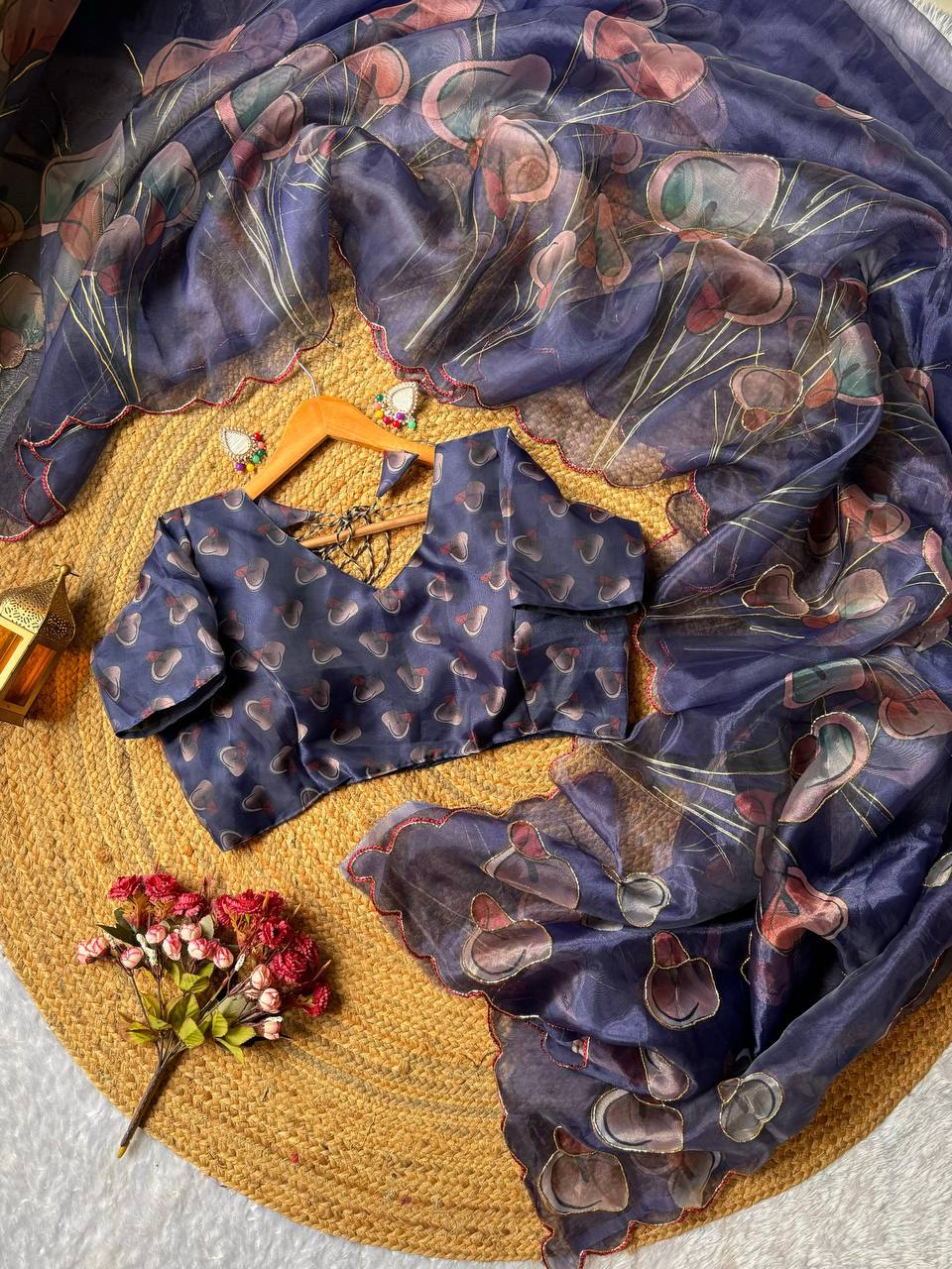 LUXURIOUS DIGITAL HANDWORK ORGANZA SAREE – EXCLUSIVE LAUNCH