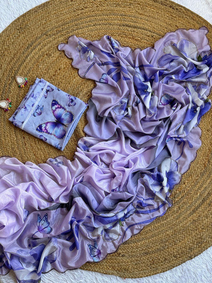 ELEGANCE REDEFINED – PREMIUM CHINON SILK DESIGNER SAREE