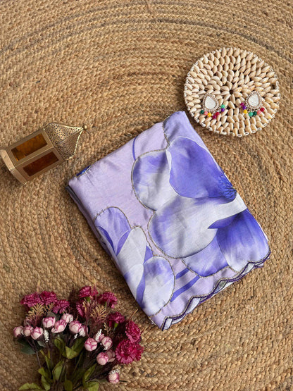 ELEGANCE REDEFINED – PREMIUM CHINON SILK DESIGNER SAREE