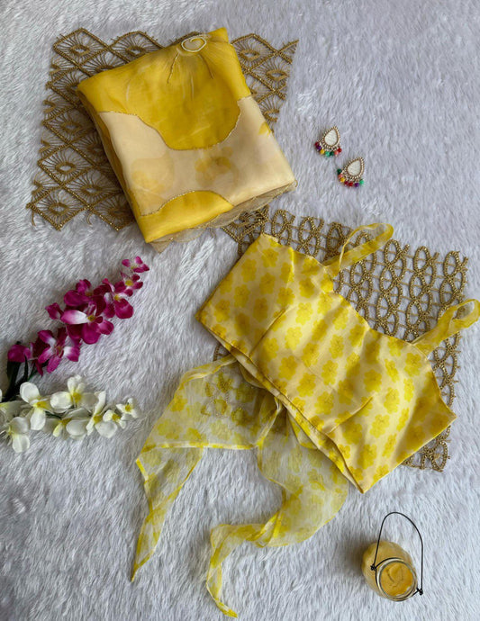 EXCLUSIVE LUXURY ORGANZA SAREE – A TIMELESS MASTERPIECE