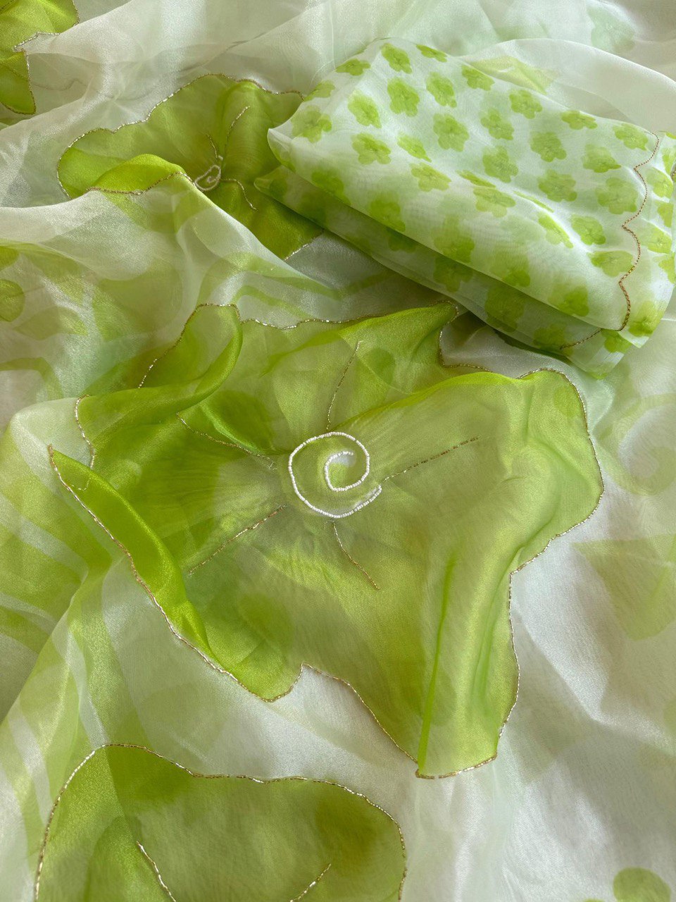 EXCLUSIVE HANDWORK ORGANZA SAREE – ELEGANCE REDEFINED