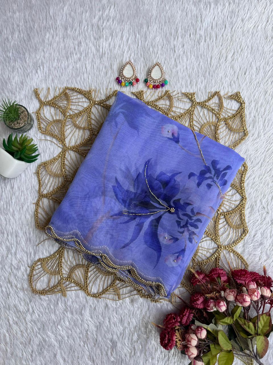 EXCLUSIVE LAUNCH – LUXURIOUS SOFT ORGANZA DIGITAL SAREE