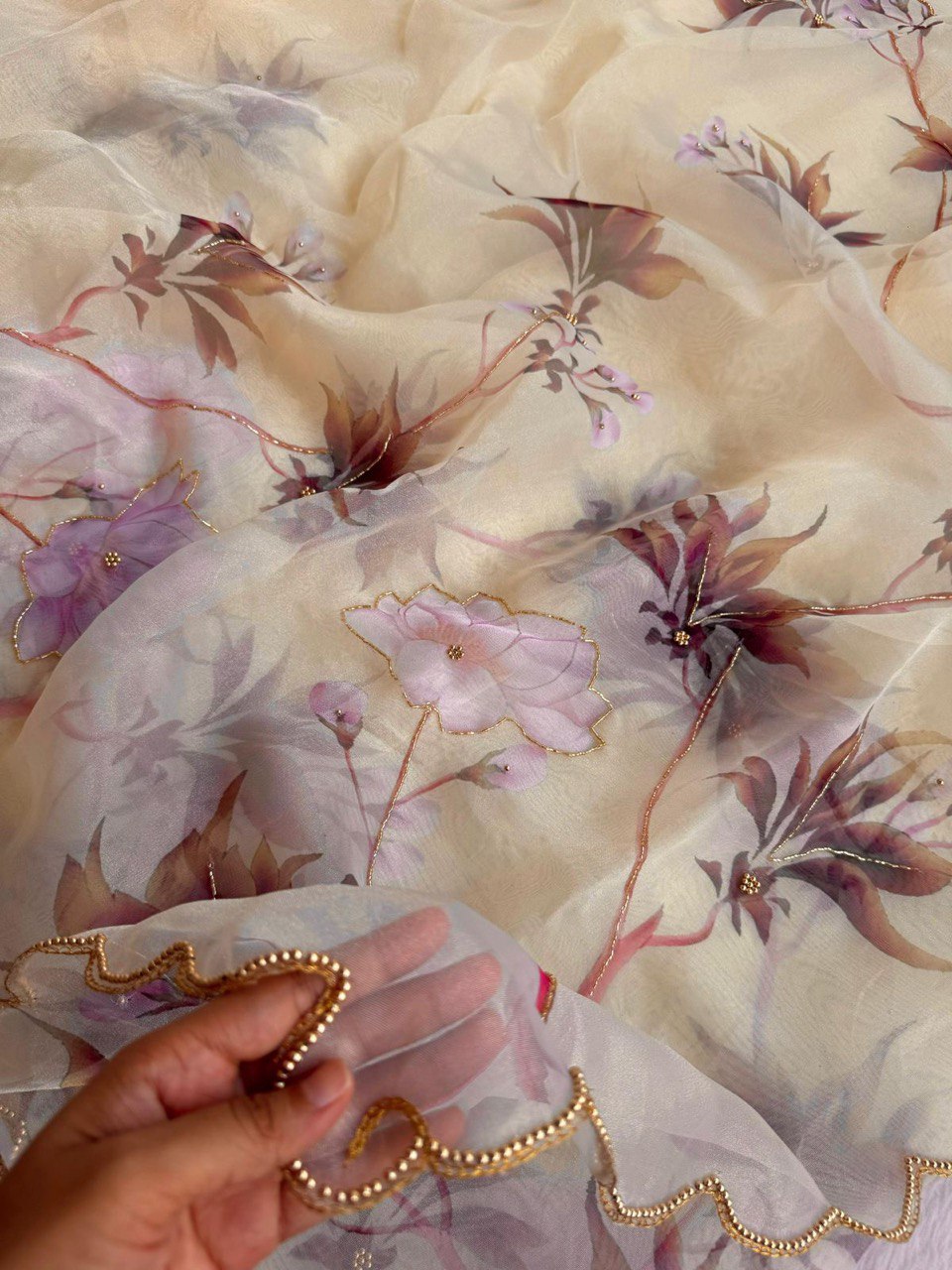 EXCLUSIVE LAUNCH – PREMIUM HANDWORK ORGANZA SAREE