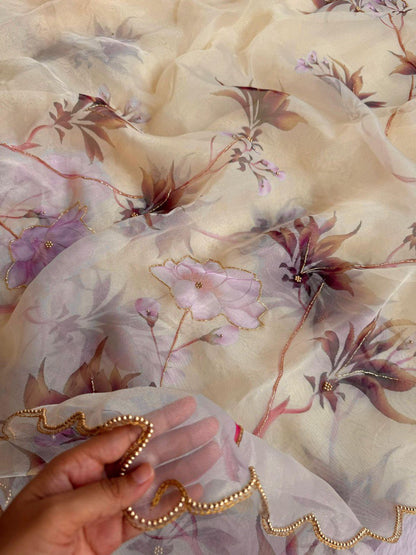 EXCLUSIVE LAUNCH – PREMIUM HANDWORK ORGANZA SAREE