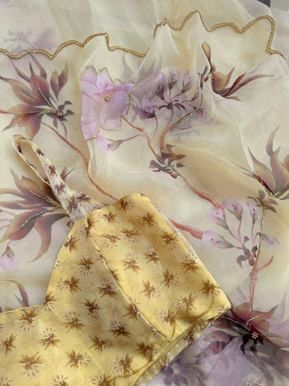 EXCLUSIVE LAUNCH – PREMIUM HANDWORK ORGANZA SAREE