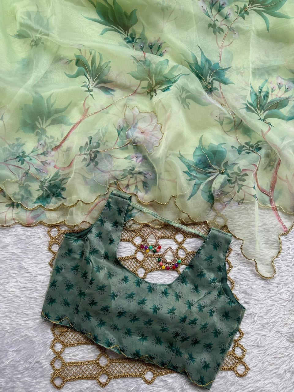 EXCLUSIVE LAUNCH – LUXURIOUS HANDWORK ORGANZA SAREE