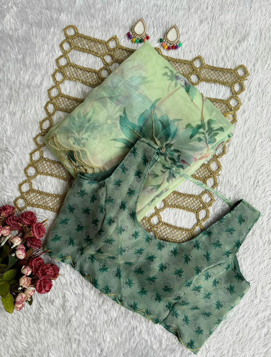 EXCLUSIVE LAUNCH – LUXURIOUS HANDWORK ORGANZA SAREE