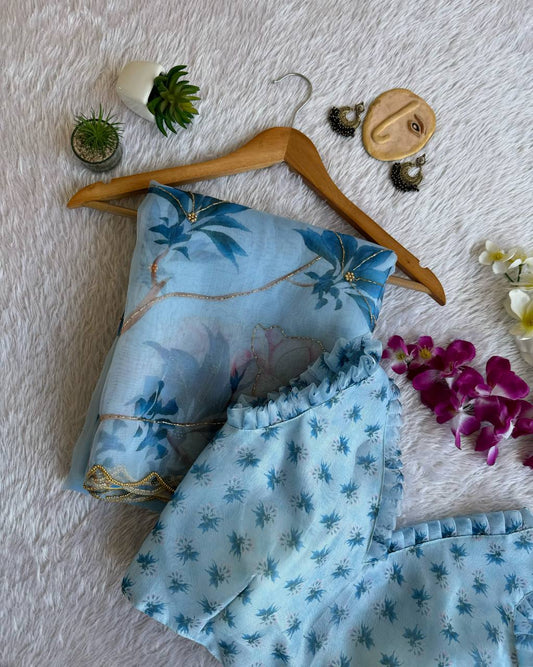 EXCLUSIVE LAUNCH – LUXURIOUS ORGANZA DIGITAL PRINT SAREE