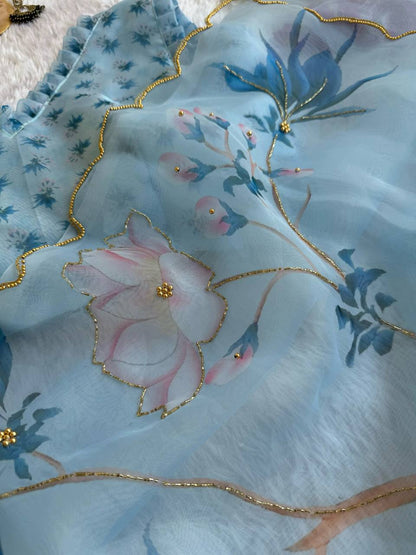 EXCLUSIVE LAUNCH – LUXURIOUS ORGANZA DIGITAL PRINT SAREE