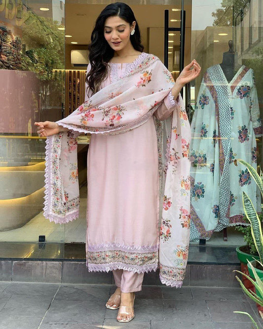 FESTIVAL SPECIAL - PREMIUM 3-PIECE ROMAN SILK SUIT SET