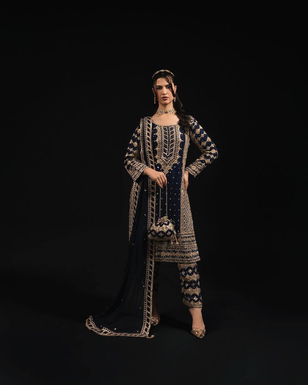 ELEGANT FOUX GEORGETTE PANT SET