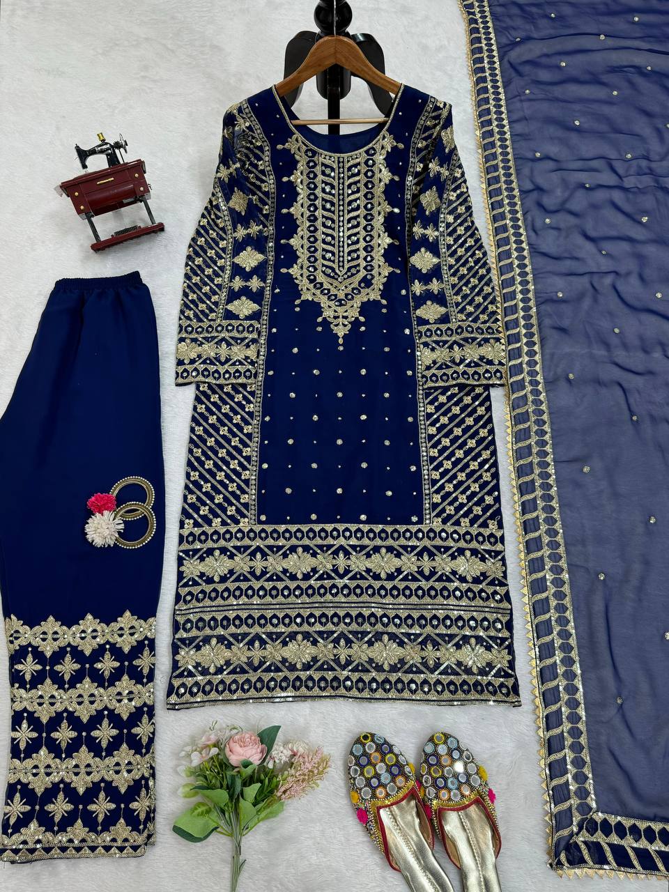 ELEGANT FOUX GEORGETTE PANT SET