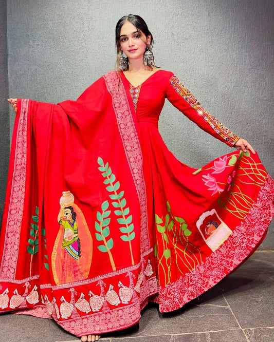 DESIGNER REYON ANARKALI SET