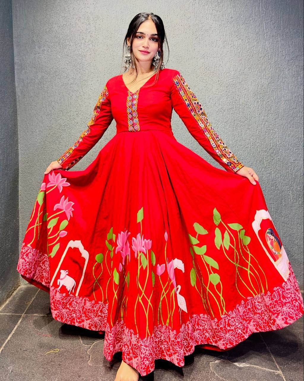 DESIGNER REYON ANARKALI SET
