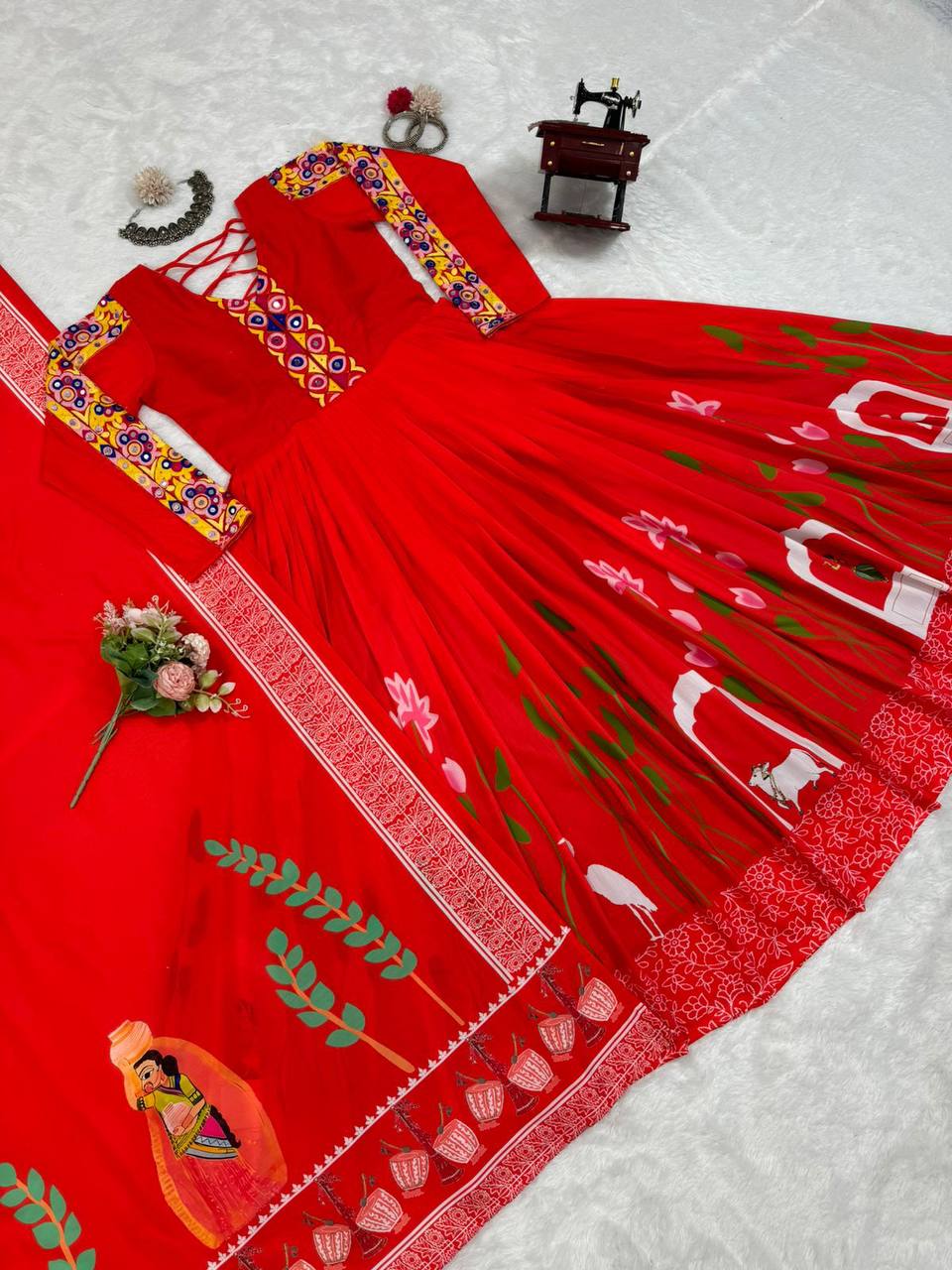 DESIGNER REYON ANARKALI SET