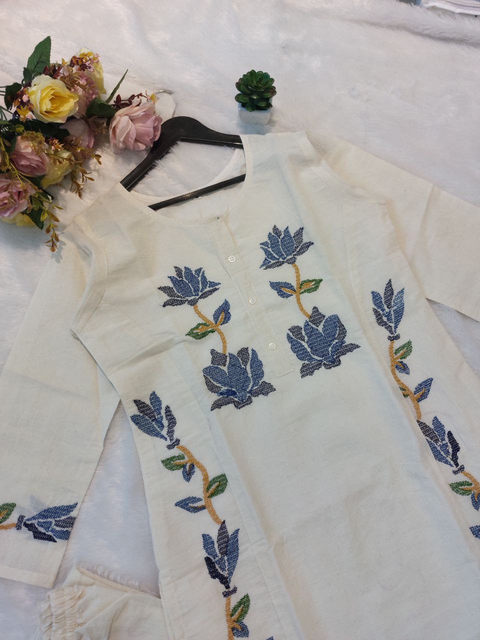 NEW LAUNCH – HEAVY DESIGNER KHADI COTTON SUIT SET