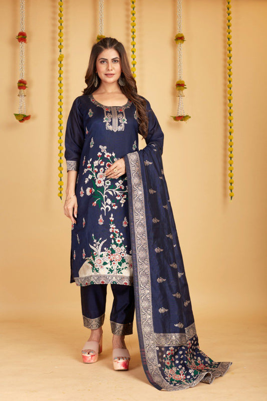 NEW ARRIVAL – PREMIUM 3-PIECE PURE SOFT SILK SUIT SET