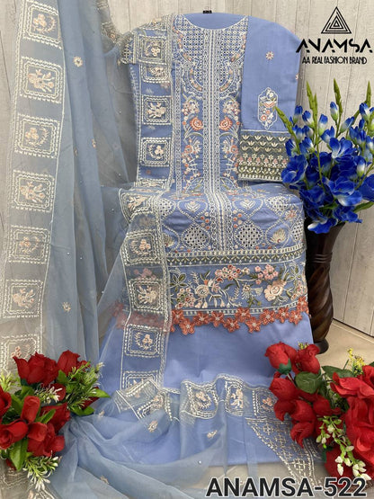 ELEGANT HEAVY EMBROIDERED JAAM COTTON DESIGNER OUTFIT