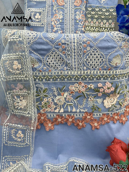 ELEGANT HEAVY EMBROIDERED JAAM COTTON DESIGNER OUTFIT