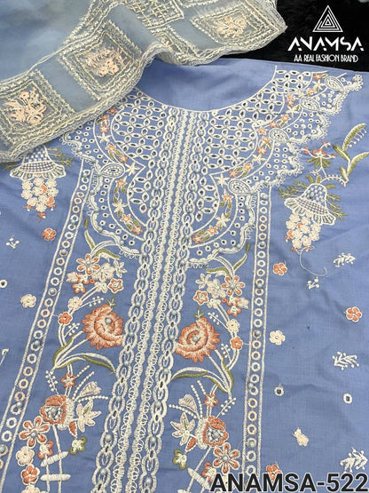 ELEGANT HEAVY EMBROIDERED JAAM COTTON DESIGNER OUTFIT