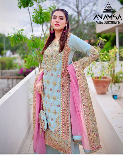 ELEGANT SEMI-STITCHED DESIGNER OUTFIT