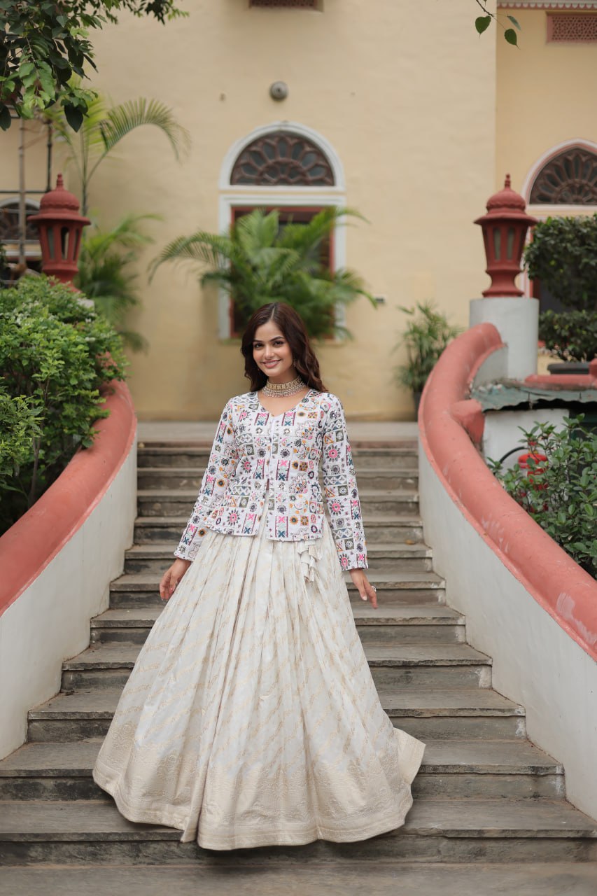 PREMIUM DESIGNER THREAD-SEQUINS EMBROIDERED READYMADE CO-ORD SET FOR WOMEN