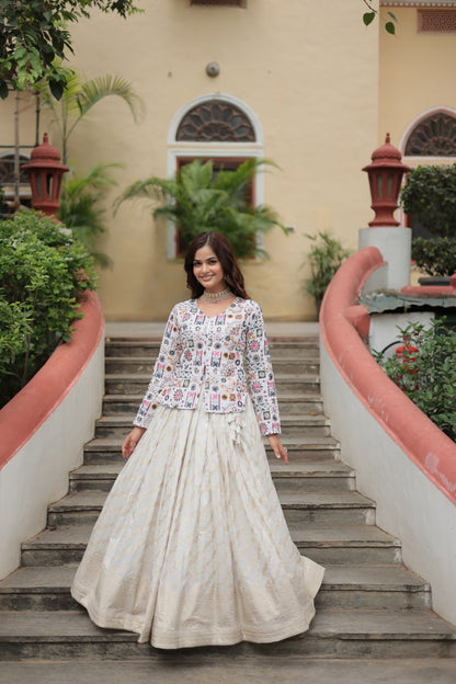 PREMIUM DESIGNER THREAD-SEQUINS EMBROIDERED READYMADE CO-ORD SET FOR WOMEN