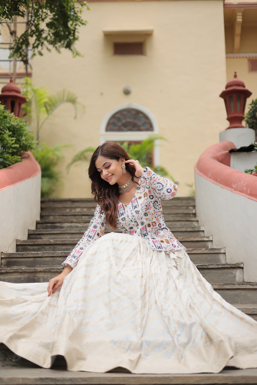 PREMIUM DESIGNER THREAD-SEQUINS EMBROIDERED READYMADE CO-ORD SET FOR WOMEN