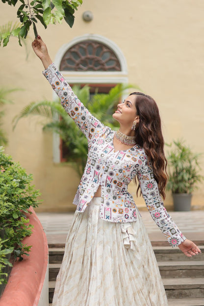 PREMIUM DESIGNER THREAD-SEQUINS EMBROIDERED READYMADE CO-ORD SET FOR WOMEN