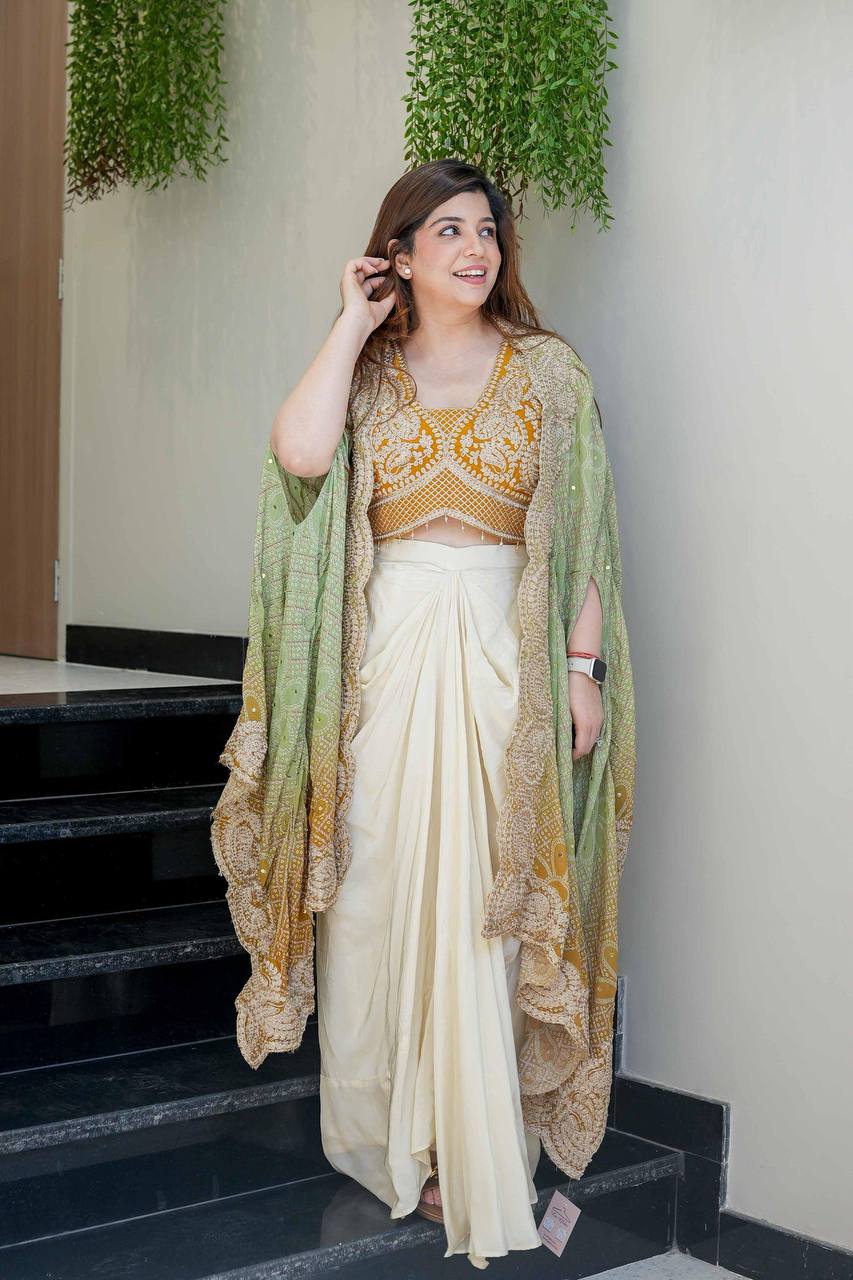 EXCLUSIVE THREE-PIECE WESTERN FUSION OUTFIT FOR A DESIGNER STATEMENT LOOK