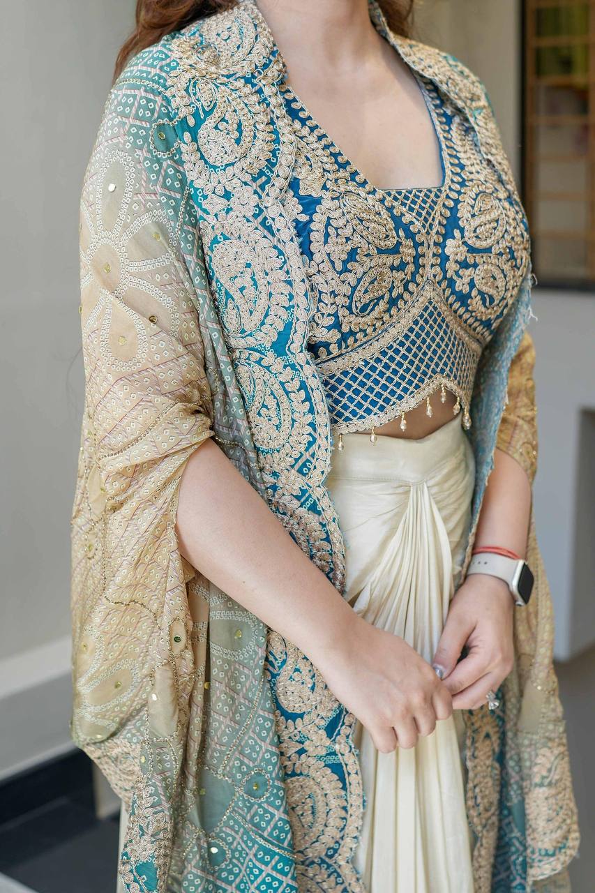 EXCLUSIVE THREE-PIECE WESTERN FUSION OUTFIT FOR A DESIGNER STATEMENT LOOK