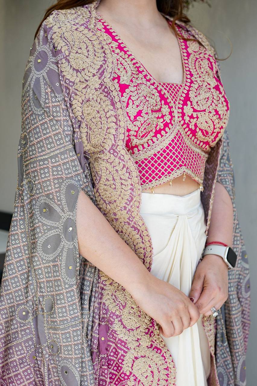 EXCLUSIVE THREE-PIECE WESTERN FUSION OUTFIT FOR A DESIGNER STATEMENT LOOK