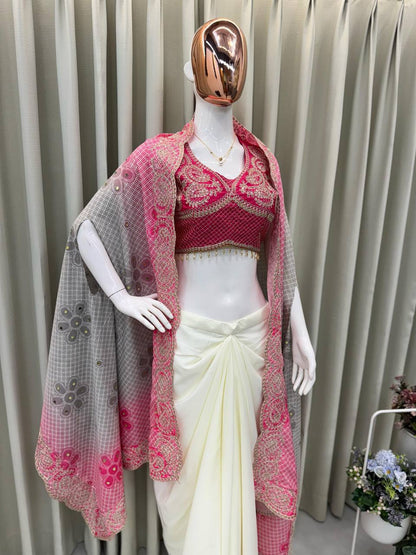 EXCLUSIVE THREE-PIECE WESTERN FUSION OUTFIT FOR A DESIGNER STATEMENT LOOK