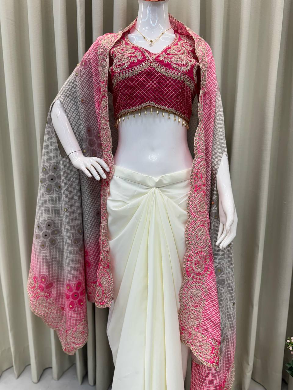 EXCLUSIVE THREE-PIECE WESTERN FUSION OUTFIT FOR A DESIGNER STATEMENT LOOK