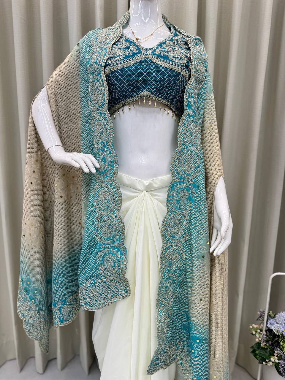 EXCLUSIVE THREE-PIECE WESTERN FUSION OUTFIT FOR A DESIGNER STATEMENT LOOK