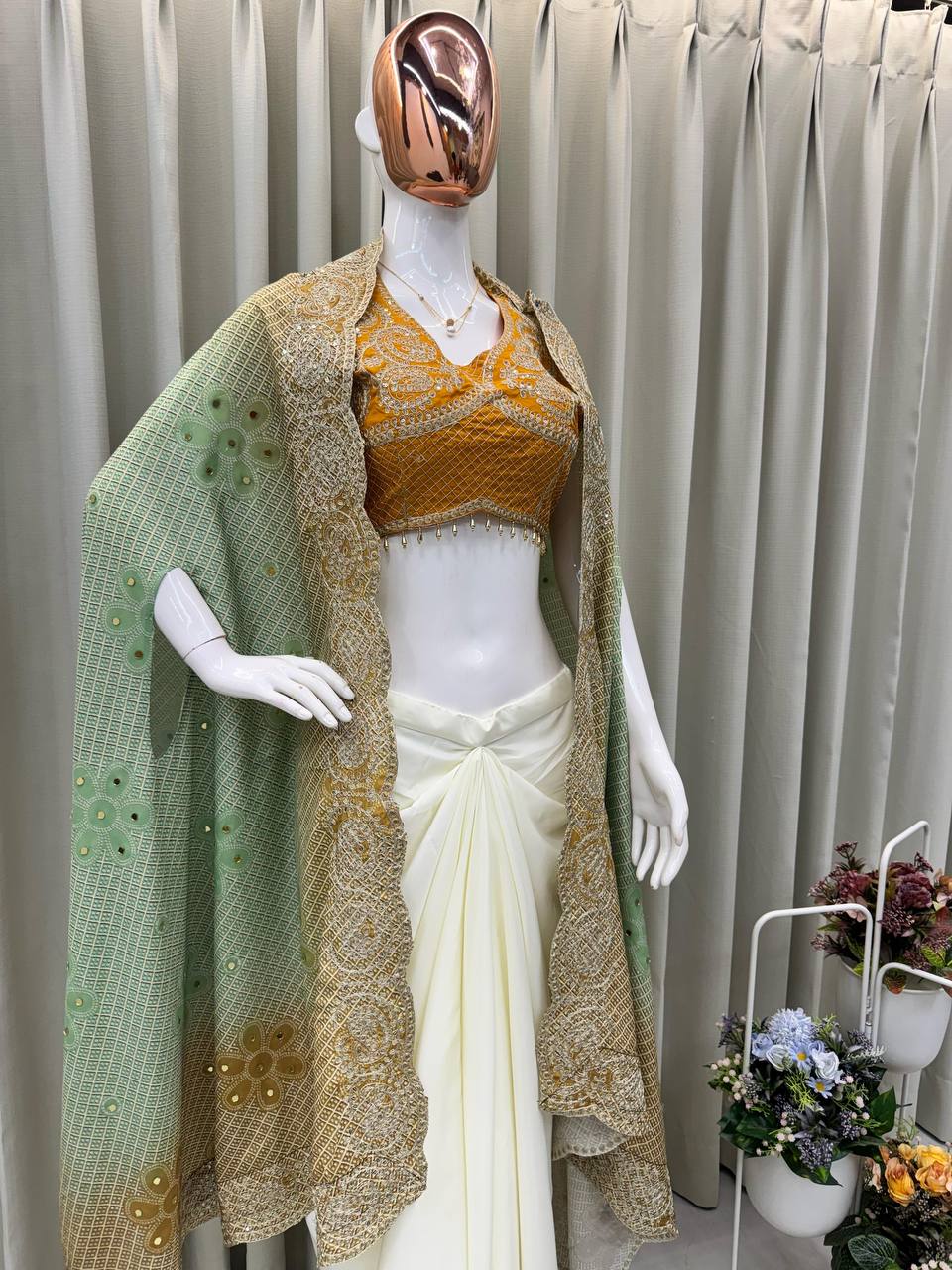 EXCLUSIVE THREE-PIECE WESTERN FUSION OUTFIT FOR A DESIGNER STATEMENT LOOK