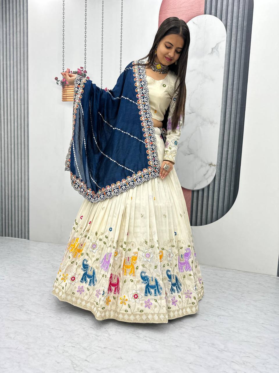 WEDDING WEAR LEHENGA CHOLI SET WITH CANCAN
